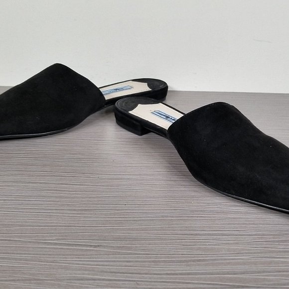 Prada Pointy Toe Mule, Black Suede, Womens Size 5 / 35 - Picture 4 of 10